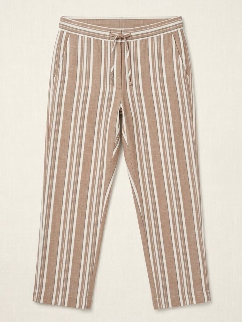 Ann Taylor Factory Petite Striped Linen Blend Pants XSP